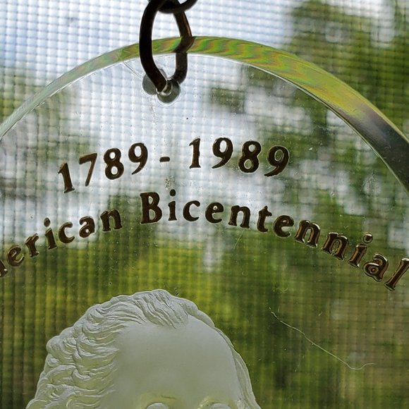 Hallmark George Washington bicentennial Acrylic Ornament Dated 1989 - Picture 2 of 15